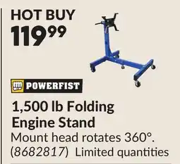 Princess Auto POWERFIST 1,500 lb Folding Engine Stand offer