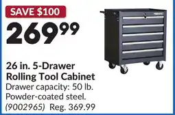 Princess Auto 26 in. 5-Drawer Rolling Tool Cabinet offer