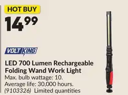 Princess Auto LED 700 Lumen Rechargeable Folding Wand Work Light offer