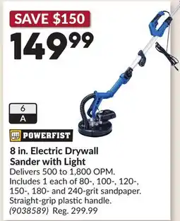 Princess Auto 8 in. Electric Drywall Sander with Light offer