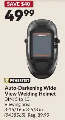 Princess Auto Auto-Darkening Wide View Welding Helmet offer