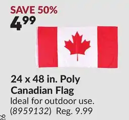 Princess Auto 24 x 48 in. Poly Canadian Flag offer