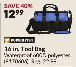 Princess Auto POWERFIST 16 in. Tool Bag offer