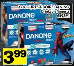 Supermarché PA YOGOURTS À BOIRE DANINO | Drinkable Yogurts offer
