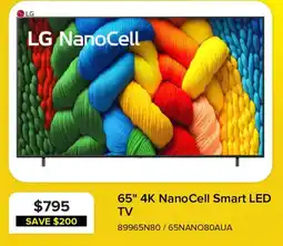 Leon's LG 65" 4K NanoCell Smart LED TV offer