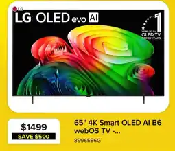 Leon's LG 65" 4K Smart OLED AI B6 webOS TV offer