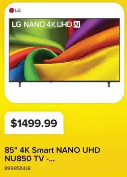 Leon's LG 85" 4K Smart NANO UHD NU850 TV offer