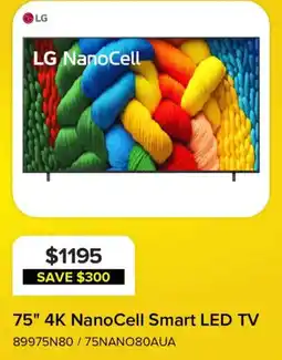 Leon's LG 75" 4K NanoCell Smart LED TV offer
