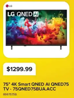 Leon's LG 75" 4K Smart QNED AI QNED75 TV offer