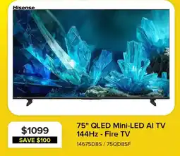 Leon's Hisense 75" Qled Mini-led Ai Tv offer