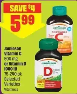 Chalo FreshCo Jamieson Vitamin C or Vitamin D offer