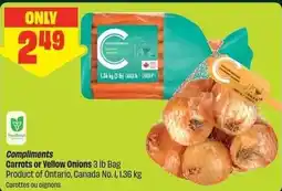 Chalo FreshCo Compliments Carrots or Yellow Onions offer