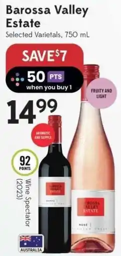 Safeway Barossa Valley Estate Selected Varietals offer
