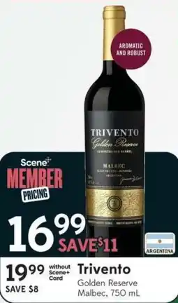Safeway Trivento Golden Reserve Malbec offer