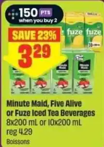 Chalo FreshCo Minute Maid, Five Alive or Fuze Iced Tea Beverages offer
