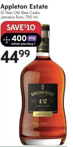 Safeway Appleton Estate 12-Year-Old Rare Casks Jamaica Rum offer