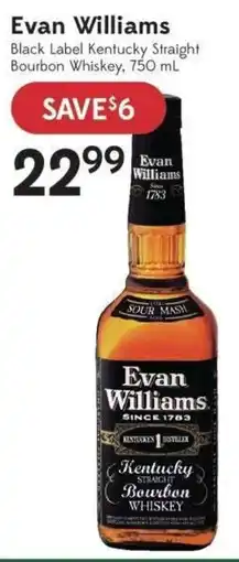 Safeway Evan Williams Kentucky Straight Bourbon Whiskey offer