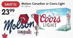 Safeway Molson Canadian or Coors Light offer