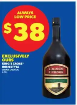 Real Canadian Liquorstore KING’S CROSS Irish Style Cream Liqueur offer