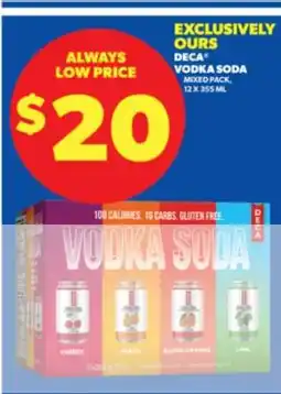 Real Canadian Liquorstore DECA Vodka Soda Mixed Pack offer