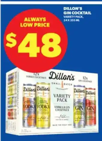Real Canadian Liquorstore Dillon's Gin Cocktail Variety Pack offer