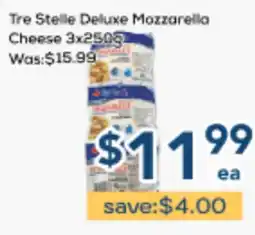 Oceans Fresh Food Market Tre Stelle Deluxe Mozzarella Cheese offer
