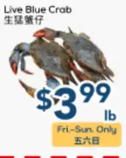 Oceans Fresh Food Market Live Blue Crab offer