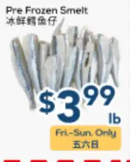Oceans Fresh Food Market Pre Frozen Smelt offer