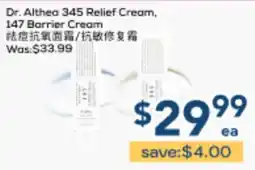 Oceans Fresh Food Market Dr. Althea 345 Relief Cream, 147 Barrier Cream offer