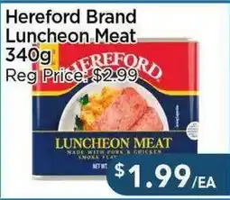 Blue Sky Supermarket Hereford Brand Luncheon Meat offer