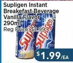 Blue Sky Supermarket Supligen Instant Breakefast Beverage Vanilla Flavor offer