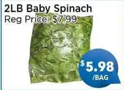 Blue Sky Supermarket 2LB Baby Spinach offer