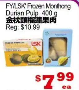 Yuan Ming Supermarket FY/LSK Frozen Monthong Durian Pulp offer