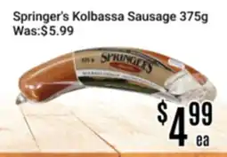 Nations Fresh Foods Springer's Kolbassa Sausage offer