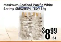 Nations Fresh Foods Maximum Seafood Pacific White Shrimp Skewers 41-50 offer