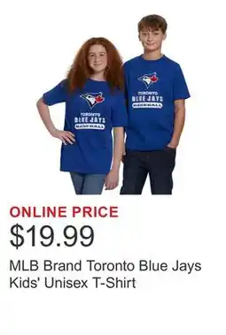 Costco MLB Brand Toronto Blue Jays Kids' Unisex T-Shirt offer