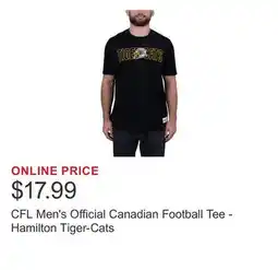 Costco CFL Men's Official Canadian Football Tee - Hamilton Tiger-Cats offer