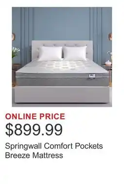 Costco Springwall Comfort Pockets Breeze Mattress offer