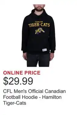 Costco CFL Men's Official Canadian Football Hoodie - Hamilton Tiger-Cats offer