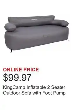 Costco KingCamp Inflatable 2 Seater Outdoor Sofa with Foot Pump offer