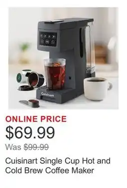 Costco Cuisinart Single Cup Hot and Cold Brew Coffee Maker offer