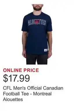 Costco CFL Men's Official Canadian Football Tee - Montreal Alouettes offer