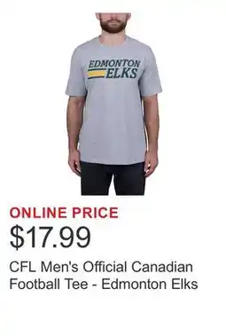 Costco CFL Men's Official Canadian Football Tee - Edmonton Elks offer