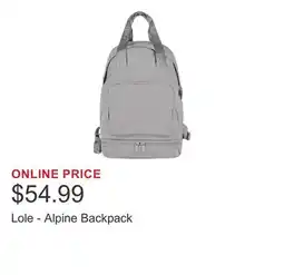 Costco Lole - Alpine Backpack offer