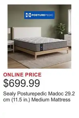 Costco Sealy Posturepedic Madoc 29.2 cm (11.5 in.) Medium Mattress offer