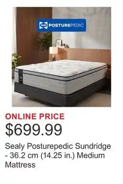 Costco Sealy Posturepedic Sundridge - 36.2 cm (14.25 in.) Medium Mattress offer