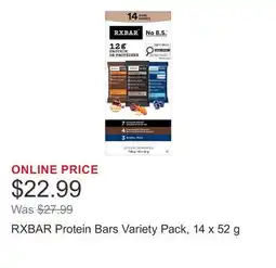 Costco RXBAR Protein Bars Variety Pack offer