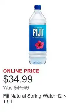 Costco Fiji Natural Spring Water 12 × offer