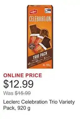 Costco Leclerc Celebration Trio Variety Pack offer