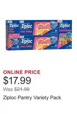 Costco Ziploc Pantry Variety Pack offer